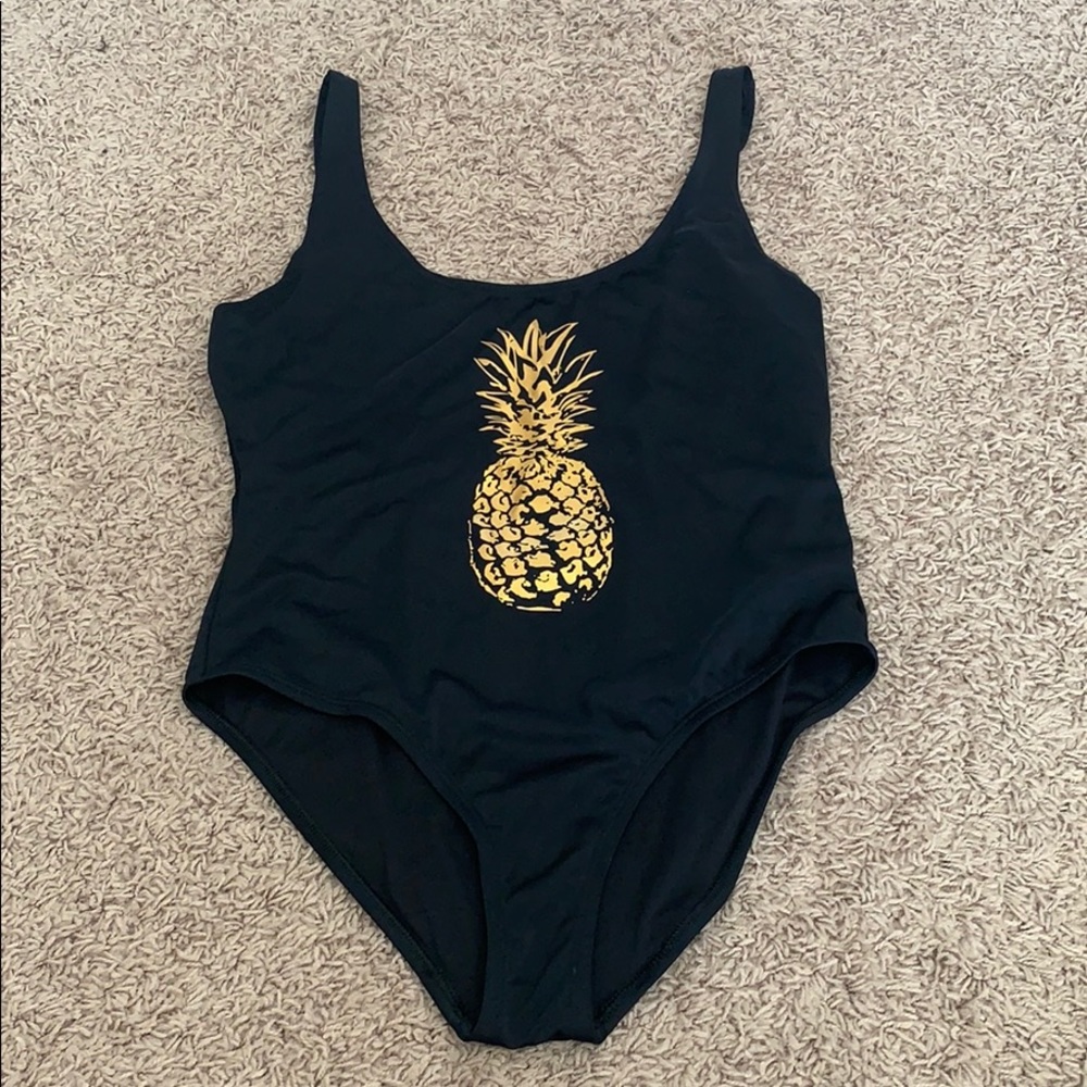 Black one piece swimsuit